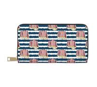Novastar Leather Thin Slim Wallets for Women Men - Popcorn Card Wallet for Women Men with Zipper