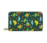 Novastar Leather Thin Slim Wallets for Women Men - Sport Monster Card Wallet for Men Women with Zipper