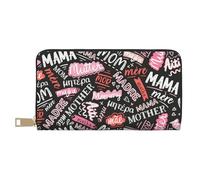 Novastar Leather Thin Slim Wallets for Women Men - Various Languages Mother Card Wallet for Women Men with Zipper