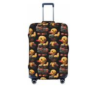 Novastar Luggage Cover Protector - Soft Cyber Cute Duck Print Suitcase Covers for Luggage Fit Inch Suitcase, Black, 22-24