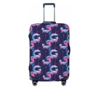 Novastar Luggage Cover Protector - Soft Cyber Style Fox Print Suitcase Covers for Luggage Fit 29-32 Inch Suitcase