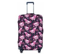 Novastar Luggage Cover Protector - Soft Pink Cute Axolotl Print Suitcase Covers for Luggage Fit 22-24 Inch Suitcase