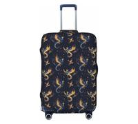 Novastar Luggage Cover Protector - Soft Starry Sky Golden Phoenix Print Suitcase Covers for Luggage Fit 22-24 Inch Suitcase