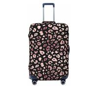 Novastar Luggage Cover Protector - Soft Trendy Shiny Rose Gold Leopard Print Suitcase Covers for Luggage Fit 25-28 Inch Suitcase