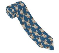 Novastar Ties for Men - Comfort Funny Donkey Blue Print Men'S Neckties for Business Wedding Father's Day Birthday