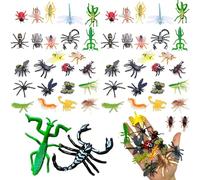 Novastream 48 Pcs Bugs Toys , Plastic Realistic Insect Toys, Mini Beasts, Colorful Assorted Play Bug for Party Favors, Gift Bag Fillers and Early Education. Suitable for People Aged 14 or above.