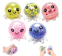 Novastream 5 Pack Squishy Stress Toys, Squishy Octopus Squeeze Bubble Toy, Medium Squishys Fidget Set for Teens & Adults 14+