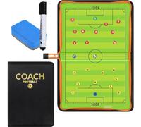 Novastream Football Tactics Board Magnetic, 2-Fold Portable Coaching Board with Magnetic Eraser, Football Coaching Equipment for Coaches & Players
