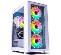 NOVATECH Phantom - Prebuilt Gaming PC Desktop Computer - Core Xeon i7 3.5GHz - RX580-16GB RAM - 512GB M.2 SSD WiFi/BT, Win 11 - Gaming Computer Tower - Pre Built PC Gaming - 1 Year Warranty (White)