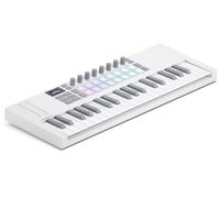 Novation Launchkey Mini 37 White [MK4] - Portable 37 Mini-Key, USB, MIDI Keyboard with DAW Integration. Chord & Scale Modes, 16 Drum Pads, Arpeggiator, & Includes Music Creation Software Bundle