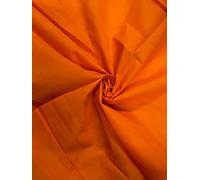 Novato Textiles Plain Polycotton Fabric Dress Craft Material 44" Wide Available in 11 Colours (Orange, 3 Meter)