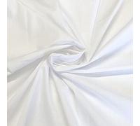 Novato Textiles Plain Polycotton Fabric Dress Craft Material 44" Wide Available in 8 Colours (White, 10 Meter)