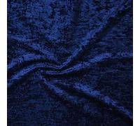 Novato Textiles Premium Crushed Velvet Stretch Velour Glitz Fabric Material 150cm Wide (Navy, 2 Meter)