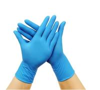 NovatoStar 200 Nitrile Gloves Powder Free Examination Gloves - Powder-Free, Latex-Free, Multi Use Protective Exam Gloves 4 Size 2 Colours (Blue, Large)