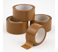NovatoStar Parcel Tape Strong Heavy Duty General Purpose Packing Tape rolls - 48mm x 66m, Brown Tape for Packing Boxes, Multiple Quantities (12, Brown)