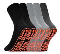 NOVAYARD 5 Pairs Non Slip Grip Socks for Men Women | Anti Skid Yoga Pilates Slipper Socks, Suitable for Yoga Pilates Hospital Home
