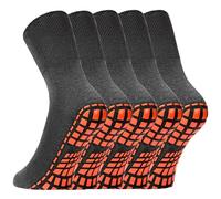 NOVAYARD 5 Pairs Non Slip Grip Socks for Men Women | Anti Skid Yoga Pilates Slipper Socks, Suitable for Yoga Pilates Hospital Home
