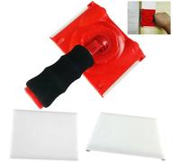 Novazzi Paint Edger with 2 Replacement Pads - 5" Handheld Paint Edger Tool for Clean Lines and Trim, Comfort Foam Handle, Red with Black Grip