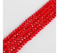 Novborcz 6mmPorcelain Red Rondelle Glass Beads for Jewelry Making 850pcs Faceted Briolette Shape Crystal Spacer Beads Assortments Supplies Accessories for Bracelet Necklace for Wholesale
