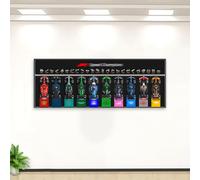 NOVDA Display Frame Compatible with Lego F1 Speed Champions 10 Racing Car Models77242-77251, 43.31x15.75 Inch Wall Mount Wall Board for Collection Rooms, Living Rooms&Offices (Black Excluding Models)
