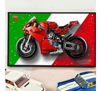 NOVDA Display frame for Lego technic Ducati Panigale V4 S Motorcycle Model , 65X40CM Display wallboard for Lego 42202 Wall Mount for Lego Enthusiasts