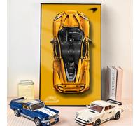 NOVDA Display Frame for Lego Technic McLaren P1 42172 Hypercar Building Set, 75X45CM Display WallBoard For Lego Car Wall Mount (No Model) (orange)