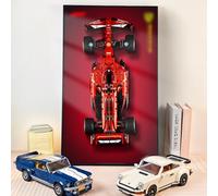NOVDA Display Wall Board Compatible with Ferrari FS-24 F1 Racing Car, 42207 Frame Wall Mount, Wall Mount Frame for Living Room, Office Exhibitions, 75 x 45 cm (Not Included Model)