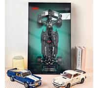 NOVDA Display Wall Board for Lego Technic Mercedes-AMG F1 W14 E Race Car 42171 Frame Presentation Wall for Formula 1 Car Wall Mount Picture Frame 75 x 45 cm (Frame Only)
