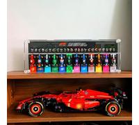 NOVDA Wall Board Display Frame Compatible with LEGO Collectables F1 Race Cars 71049, 21.2*2.3*7.2inch F1 Speed Champions Acrylic Display Case, Ideal for Office & Collector's Room（Excluding models）