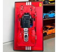 NOVDA Wall Display Board Compatible with Lego Technic Daytona SP3 Sports Car Model, 42143 Frame & Wall Mount Case for Home Office Collection Display, 29.53x17.72Inch (Excluding models)