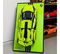 NOVDA Wall Display Board Compatible with Lego Technic Sián FKP 37 Sports Car Model, 42115 Frame & Wall Mount Case for Home Office Collection Display, 29.53x17.72Inch (Excluding Models)