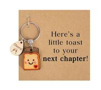 Novearring Bread Toast Keychain New Job Gifts New Beginnings Divorce Gift Cute Breakup Keychain Good Luck Leaving Gifts