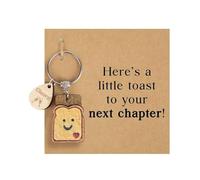 Novearring Bread Toast Keychain New Job Gifts New Beginnings Divorce Gift Cute Breakup Keychain Good Luck Leaving Gifts
