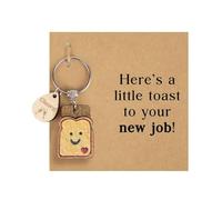 Novearring Bread Toast Keychain New Job Gifts New Beginnings Divorce Gift Cute Breakup Keychain Good Luck Leaving Gifts