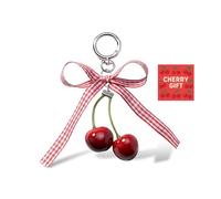 Novearring Cute Cherry Keychain Kawaii Red Fruit Keychain Gift for Friend Gift for Her Cherry Christmas Stocking Stuffer