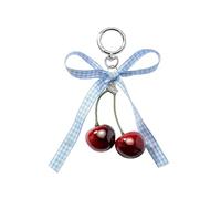 Novearring Cute Cherry Keychain Kawaii Red Fruit Keychain Gift for Friend Gift for Her Cherry Christmas Stocking Stuffer