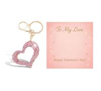 Novearring Valentines Day Keychain Heart Keychain Love Couple Romantic Gift for Her Matching Keyring Cute Love Gifts for Couples