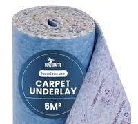 Carpet Underlay - 11mm Thick - High-Density PU Foam Insulation Roll 53.82 ft² (5 m²) - Soft and Comfortable Foam Underlay for Bedroom, Living Room, Stairs - Heat & Sound Insulation