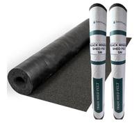Novecrafto 2 Rolls Heavy-Duty Black Mineral Shed Roofing Felt (5M X 1M) - Premium Roof Covering - Standard Grade Roof Felt