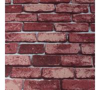 Novecrafto 3D Red Brick Effect Wallpaper Set Of 4 Rolls - Covers 216.79 Ft² (20.14 M²), Includes Glue - Easy Paste The Paper Application