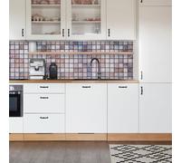 Novecrafto 3D Wall Panels Mediterranean & Mosaic Effect PVC Cladding Panels 96cm x 48cm (6 Sheets) in Grey | Size: 96 cm x 48 cm Novecrafto Grey 96 cm x 48 cm