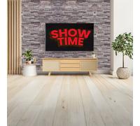 NOVECRAFTO Slim Stone Design 3D Wall Panels - 37.79 x 18.89 in (96x48cm) -6 Sheets Covering 29.76 sqft (2.76 sqm) - Moisture-Resistant PVC Plastic Cladding - Grey Slim Stone Brick Effect Pattern