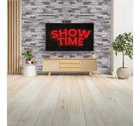 Novecrafto 3D Wall Panels Slim Stone Brick Effect PVC Cladding Panels 96cm x 48cm (6 Sheets) in Grey | Size: 96 cm x 48 cm Novecrafto Grey 96 cm x 48 cm
