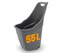 Novecrafto 55L Garden Caddy on Wheels Durable Plastic Garden Trolley Grey Novecrafto Grey