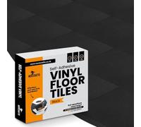 (Black, 30) Vinyl Floor Tiles Self Adhesive - Peel and Stick Floor Tiles, Vinyl Flooring for for Kitchen, Living Room and Bathroom