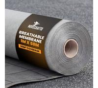 Novecrafto Breathable Roofing Membrane, 1M X 50M (50M²) - 120 Gsm, 3-Layer Vapor Permeable Roofing Felt Underlay, Bba & Ce Approved