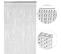 Novecrafto Chain Fly Screens for Doors - Aluminium Silver Chain Door Curtain for Doorway Blinds, Homefront - Keep Out Insects (90 x 210cm) Novecrafto Silver 90 x 210 cm