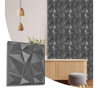 Novecrafto Decorative 3D Wall Panels (50X50Cm) Pack Of 6 Sheets Cover 16.15Ft² (1.5M²) Interior Cladding Panels In Silver Diamond Design