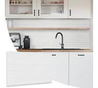 Novecrafto Decorative 3D Wall Panels (96X48 Cm) Pack Of 6 Sheets Cover 2.76 M² (29.76 Ft²) Pvc Wall Cladding In White Wooden Design