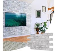 Novecrafto Decorative 3D Wall Panels (96X48 Cm) Pack Of 6 Sheets Cover 2.76 M² (29.76 Ft²) Pvc Wall Cladding In Grey Faux Brick Effect